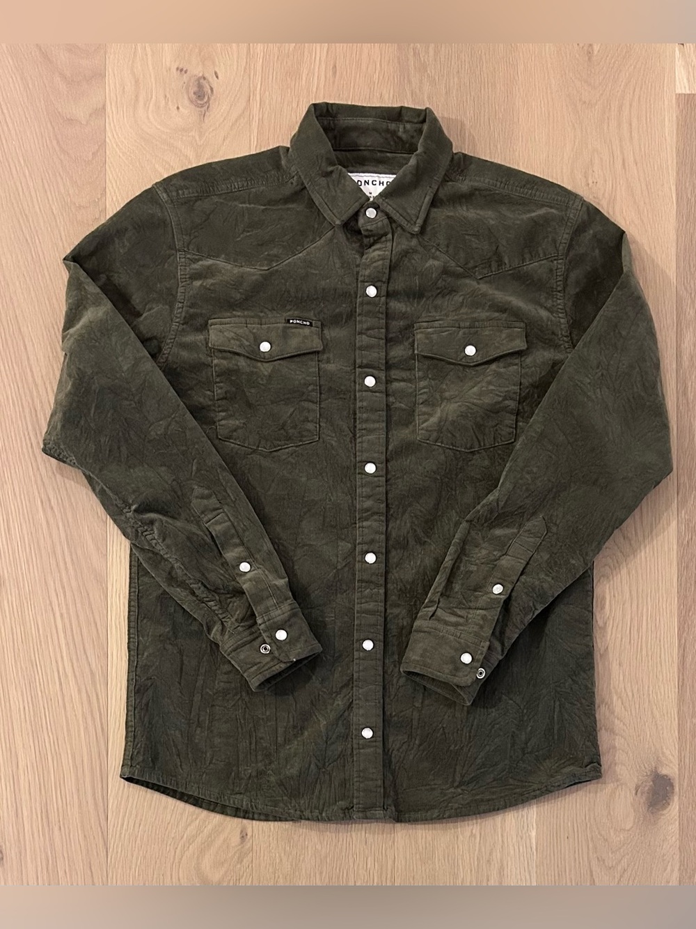 Poncho The Zilker Corduroy Pearl Snap Button Down Shirt